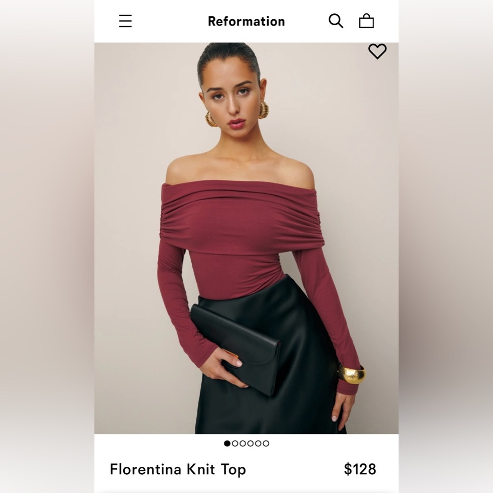 Reformation Florentina Top in Chianti (Size S)